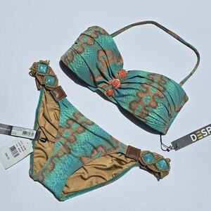 Despi Green and Brown Classic Bikini S/M